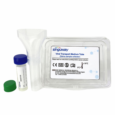 진단을 위한 5/10mL 튜브 버릴 수 있는 바이러스 샘플링 장비 DNA RNA 침 수집 키트